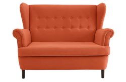 Collection Martha Large Fabric Wingback Sofa - Burnt Orange